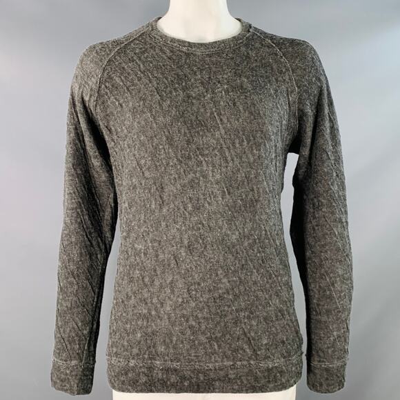 BARENA Size XL Grey Heather Wool Blend Crew Neck Sweatshirt - Picture 1 of 8